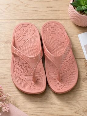 Coral Pink Rubber Flip Flops